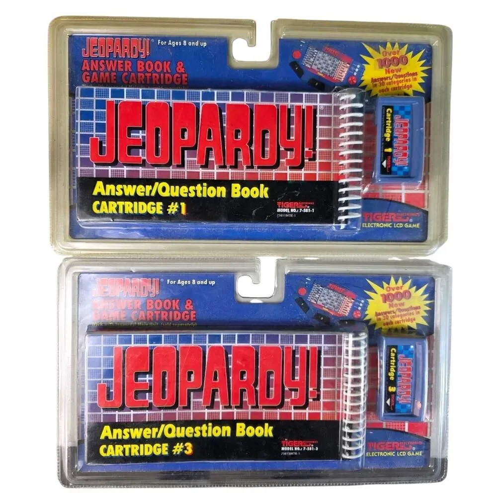 NEW Jeopardy Lot Tiger 2 Electronics Handheld 2 Answer Question Books